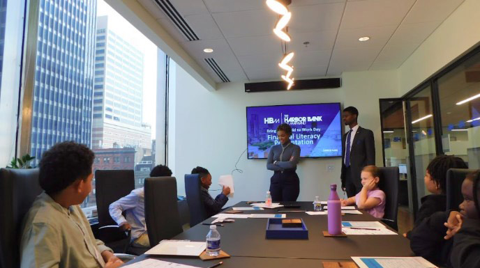Financial Literacy Presentation in the boardroom