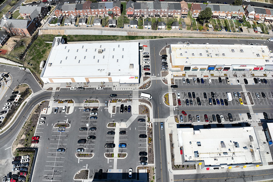 Northwood Commons Shopping Center from the air